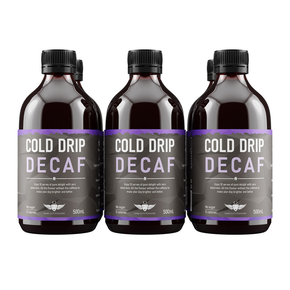 6 bottles of decaf cold drip coffee